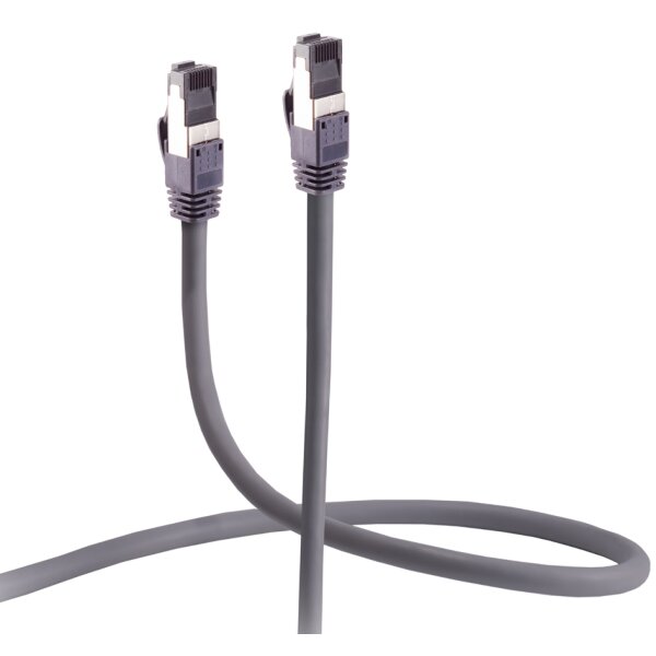 FLEXLINE Patchkabel Kat. 6A, U FTP, trittfest, grau, 2,0 m