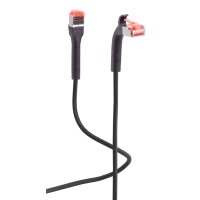 FLEXLINE Patchkabel Kat. 6A, U FTP, biegbar, schwarz, 1,5 m