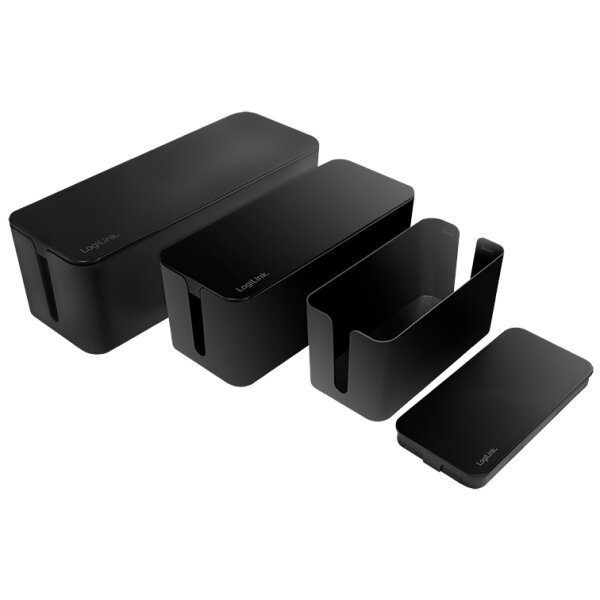 LogiLink Kabelbox-Set, 3 Grössen, schwarz, CHF 23.12