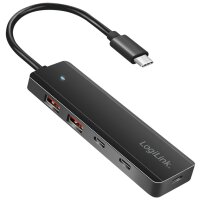 LogiLink Hub USB 3.2 Ultra Slim, 4 ports, 2x USB-A, 2x USB-C