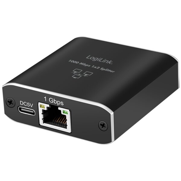 LogiLink Gigabit Ethernet Splitter, RJ45 USB-C - 2x RJ45
