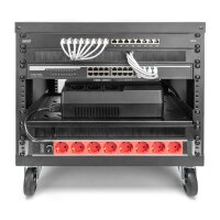 DIGITUS 19" Universal-Gestell, mit Rollen, 8HE, schwarz