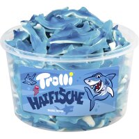 Trolli Fruchtgummi HAIFISCHE, 150er Runddose