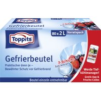 TOPPITS Gefrierbeutel, 25 x 4 Liter, 250 x 340 mm