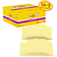 Post-it Haftnotizen super sticky notes, 127 x 76 mm, 14+2
