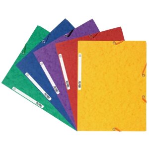 EXACOMPTA Eckspannermappe, DIN A4, Karton, farbig sortiert
