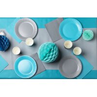 PROnappe Assiette en carton, rond, 230 mm, gris