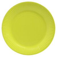 PROnappe Assiette en carton, rond, 230 mm, vert kiwi
