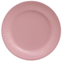 PROnappe Assiette en carton, rond, 230 mm, rose