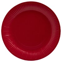PROnappe Assiette en carton, rond, 230 mm, rouge