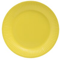 PROnappe Assiette en carton, rond, 230 mm, jaune