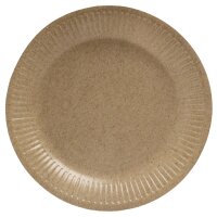 PROnappe Assiette en carton, rond, 230 mm, kraft