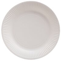 PROnappe Assiette en carton, rond, 230 mm, blanc