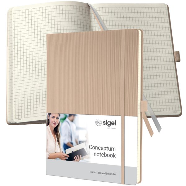 sigel Notizbuch Conceptum, DIN A4, kariert, blau