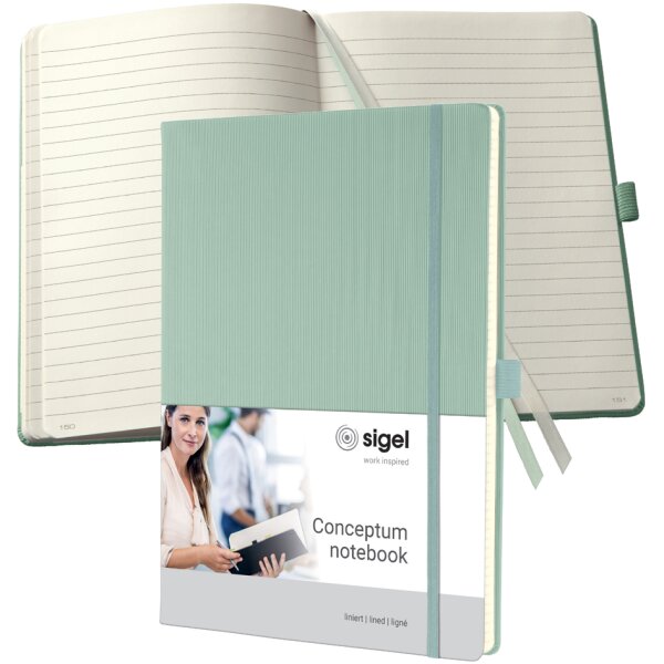 sigel Notizbuch Conceptum, DIN A4, kariert, blau