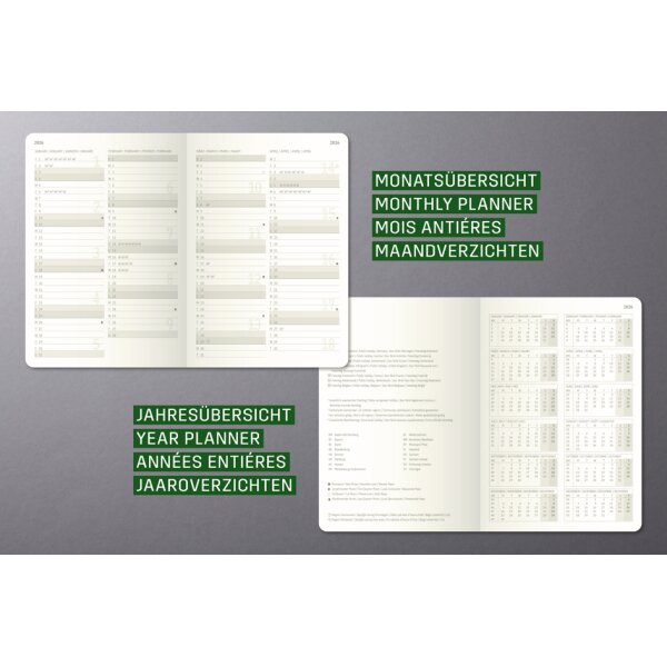 sigel Buchkalender Conceptum 2025 2026, ca. DIN A5, schwarz