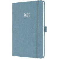 sigel Buchkalender Jolie Feel 2026, Textil, A5, blau