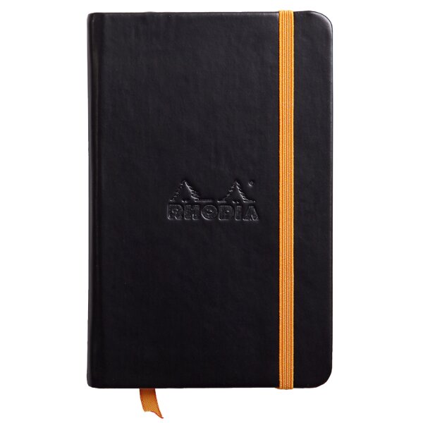 RHODIA Carnet rigide RHODIARAMA, 90 x 140 mm, ligné, noir