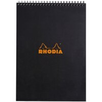 RHODIA Spiralnotizblock No. 18, DIN A4, gepunktet, schwarz