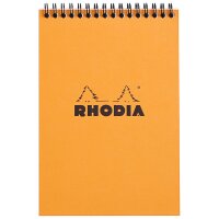 RHODIA Spiralnotizblock No. 16, DIN A5, kariert, schwarz