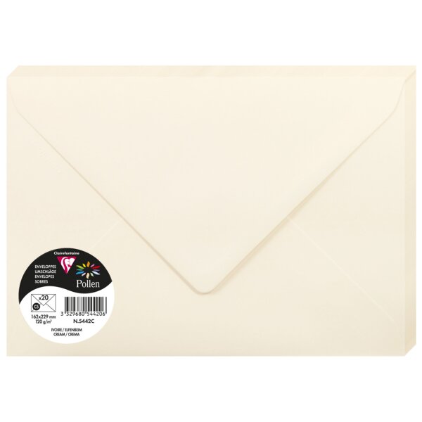 Pollen by Clairefontaine Enveloppes C5, blanc naturel