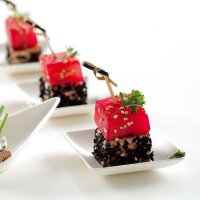 NATURE Star Fingerfood-Schalen, eckig, 63 x 63 mm, weiss