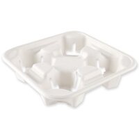 NATURE Star Becherträger Quattro, aus Zuckerrohr, weiss