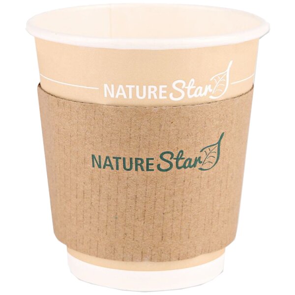 NATURE Star Bechermanschette, aus Pappe, für 200 ml Becher