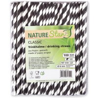 NATURE Star Papiertrinkhalme Classic, 197 mm,dunkelblau...