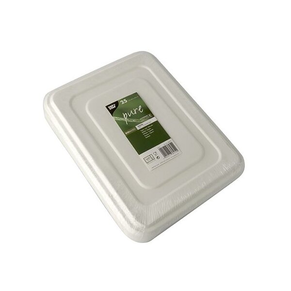 PAPSTAR Zuckerrohr-Menü-Tray "pure", 5-geteilt, weiss