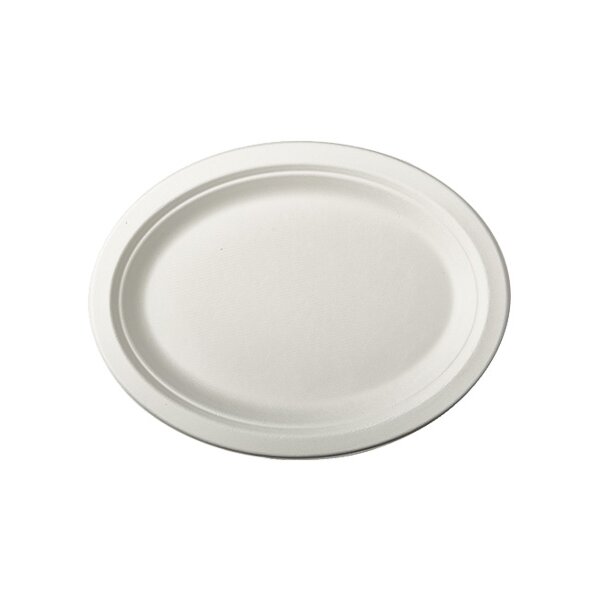 PAPSTAR Zuckerrohr-Teller "pure", oval, 260 x 200 mm, 50er