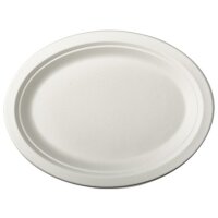PAPSTAR Assiette en canne à sucre pure, ovale,...