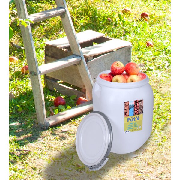 EDA Aufbewahrungs-Fass, 50 Liter, Kunststoff, weiss