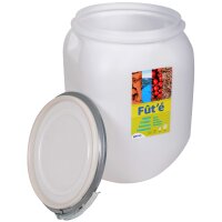 EDA Aufbewahrungs-Fass, 25 Liter, Kunststoff, weiss