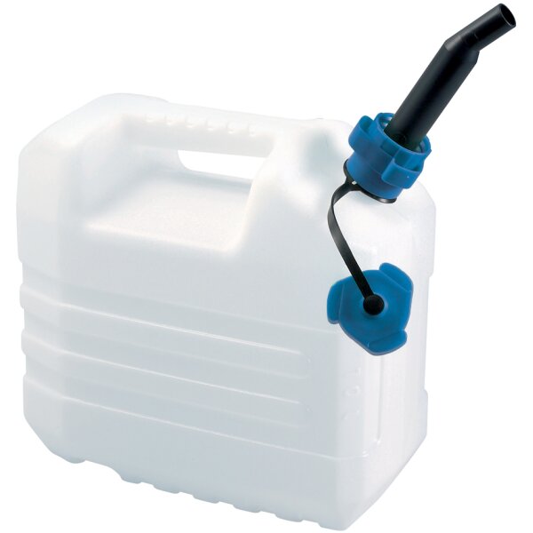 EDA Jerrican, 10 litres, avec bec verseur, blanc
