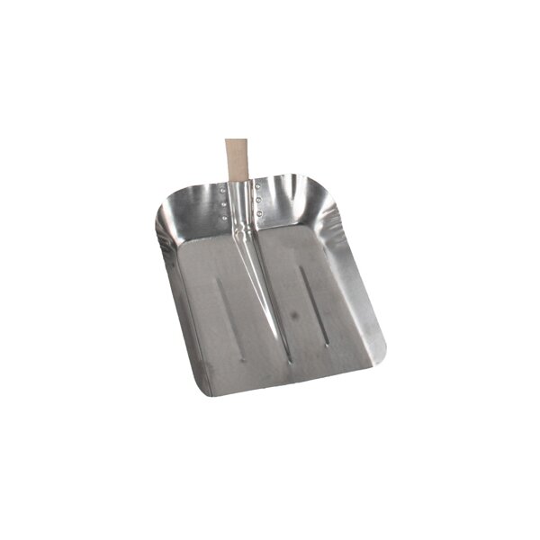EDA Schaufel mit Holzstiel, Breite: 360 mm, silber