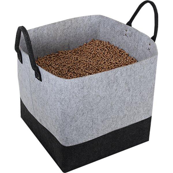 EDA Pellet-Tasche, aus Filz, 60 Liter, grau schwarz