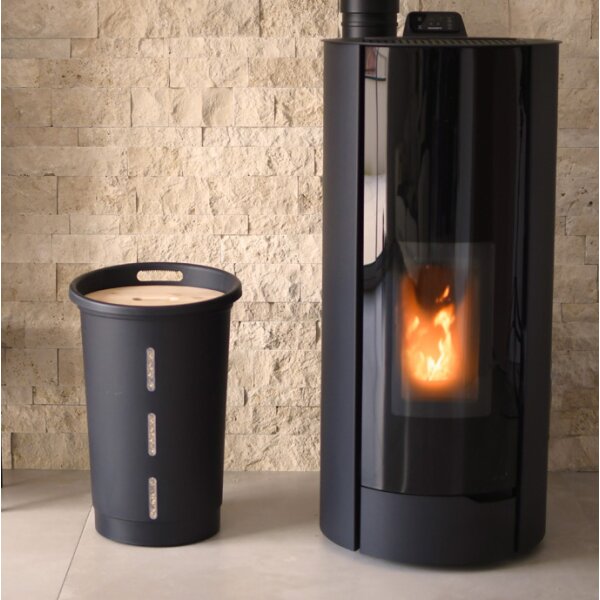 EDA Bac à pellets, 38 litres, noir