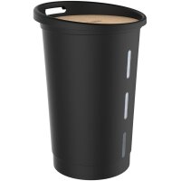 EDA Bac à pellets, 38 litres, noir