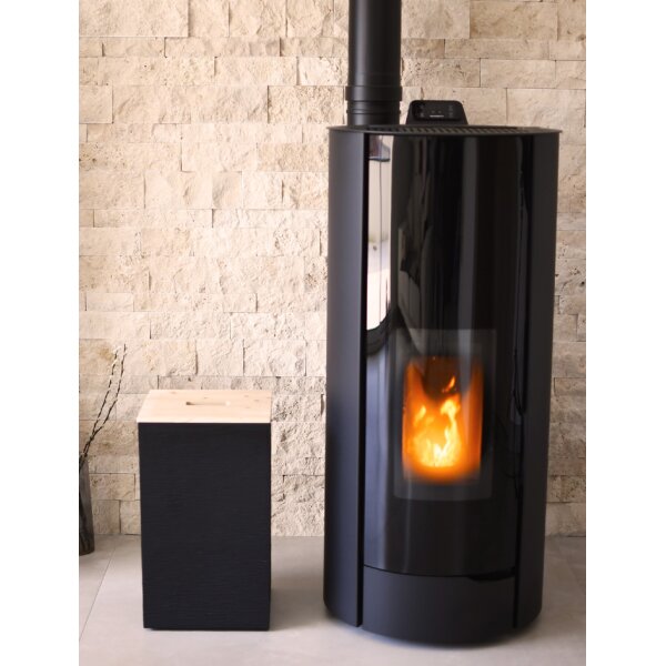 EDA Bac pour granulés de bois, 36 litres, noir