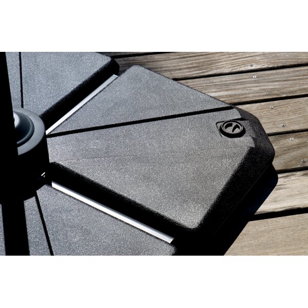 EDA Ballastplatte für Pendelschirm, zum Füllen, dunkelgrau