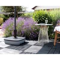 EDA Pied de parasol, plastique, carré 49,5 x 49,5