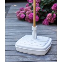 EDA Pied de parasol, plastique, carré, 420 mm, blanc