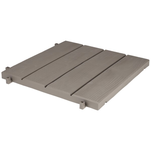 EDA Bodenplatte in Holzoptik, (B)384 mm, Kunststoff, schwarz