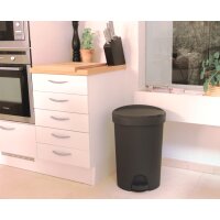 EDA Poubelle à pédale Stepy, 45 litres, PP,...