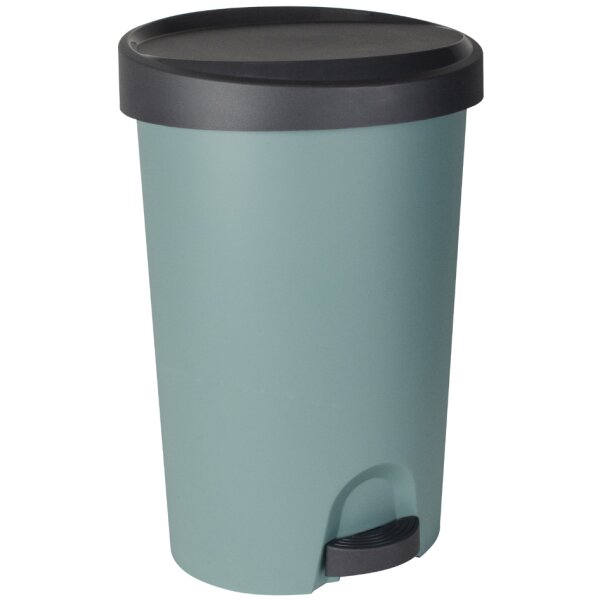 EDA Poubelle à pédale Stepy, 27 litres, PP, gris/anthracite
