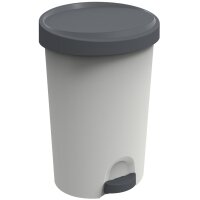 EDA Poubelle à pédale Stepy, 27 litres, PP, gris/anthracite