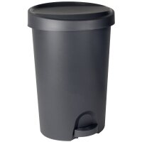 EDA Poubelle à pédale Stepy, 27 litres, PP, gris/anthracite
