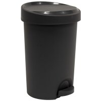 EDA Poubelle à pédale Stepy, 15 litres, PP, blanc