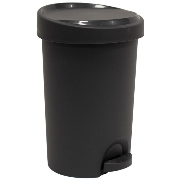 EDA Tret-Abfallbeh&auml;lter Stepy, 15 Liter, PP, anthrazit